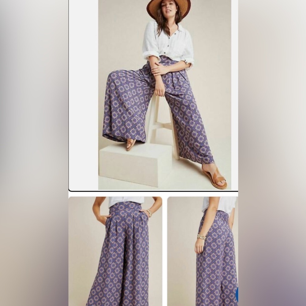 Anthropologie MAEVE Palazzo Pants in Terrace Floral